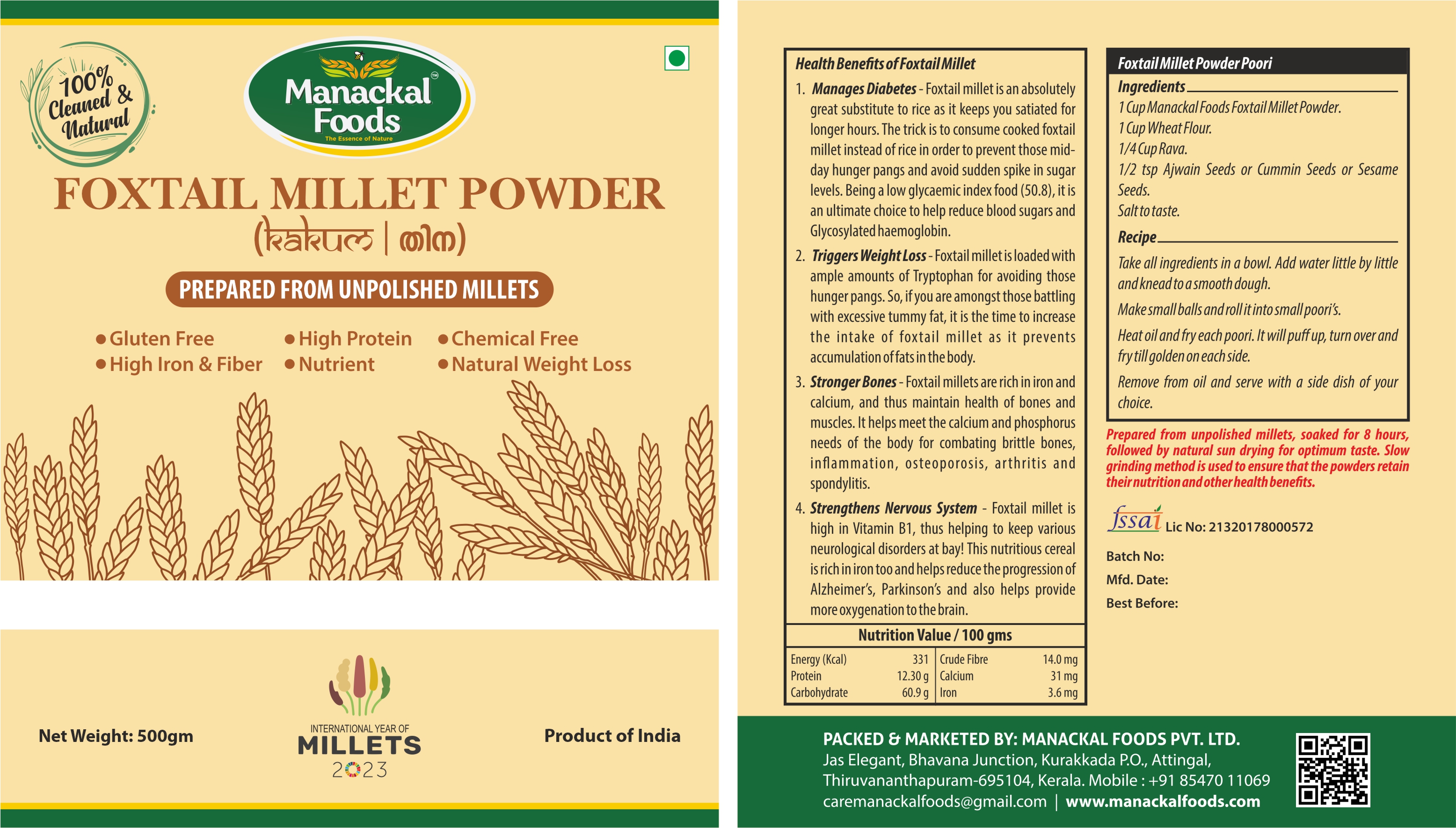 Whole Millet Powders